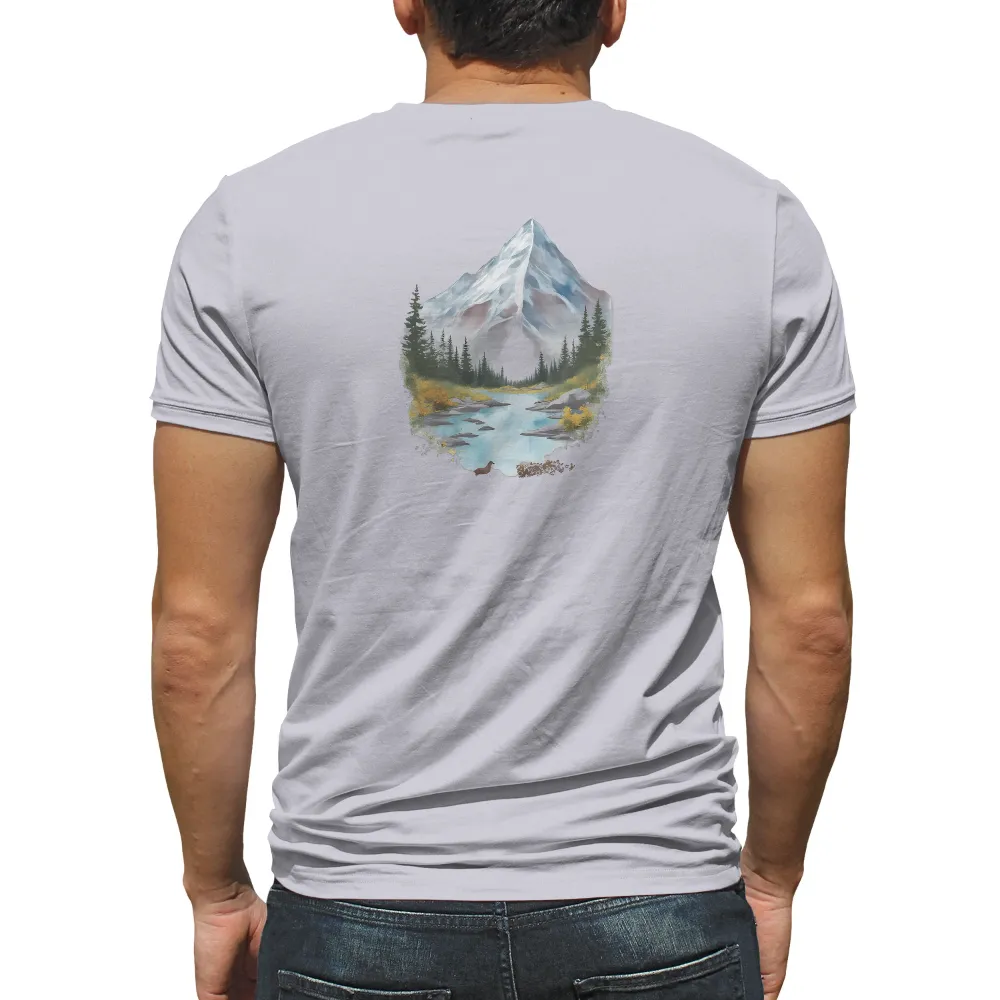 Customized Tee Shirts: Eternal Summit - Nature's Tranquility|island lake camp staff t shirt