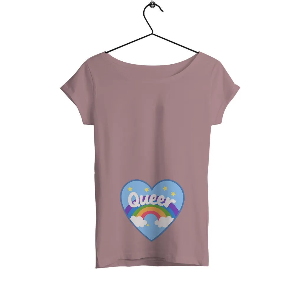 Custom Tee Shirts: Embrace Your Queer Pride with Rainbow Heart|beer diversity t shirt