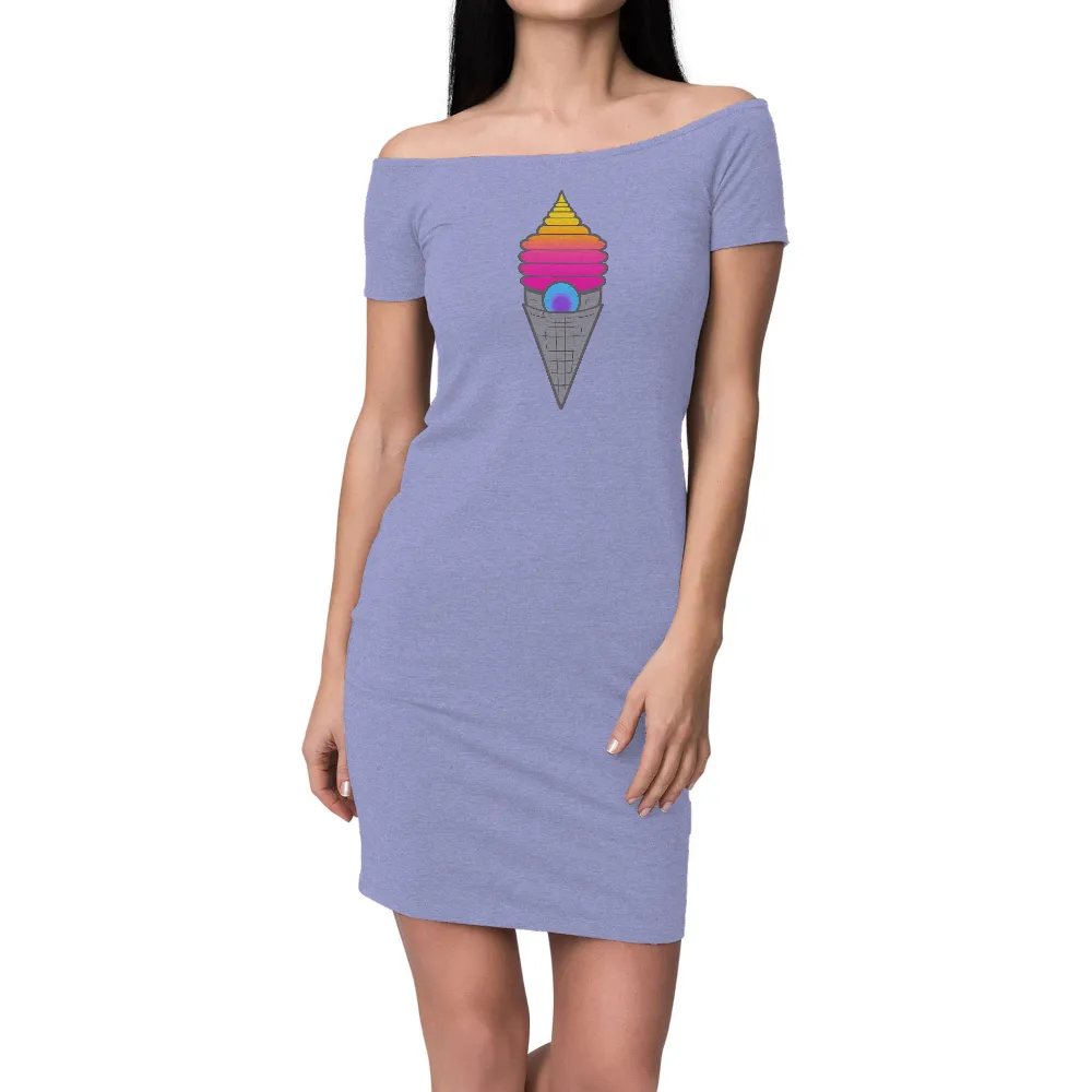 Graphic Tees: Vibrant Ice Cream Cone - Artistic Designs|t shirt for summer for men