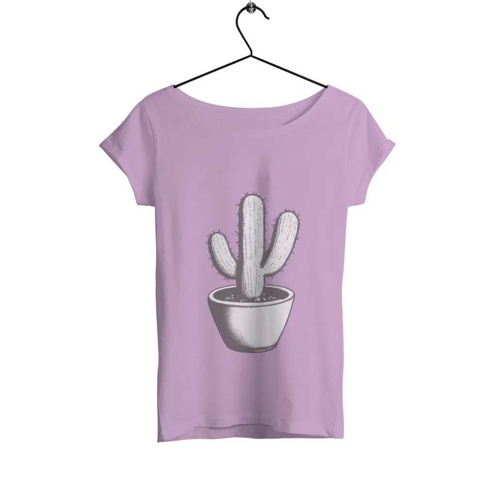 TShirt Design: Resilience in Simplicity - Cactus Art|shirt design generator online