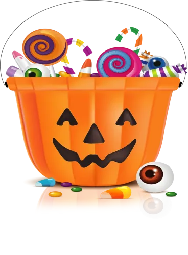 Trick-or-Treat TShirt Printing: Halloween Pumpkin Bucket of Candy