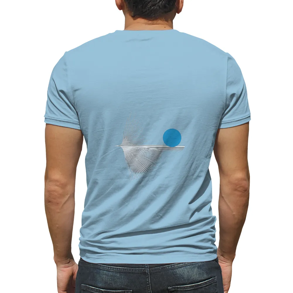 Tee Shirts Printed: Soar High with Echo - Minimalist Bird Design|larry bird shooting shirt