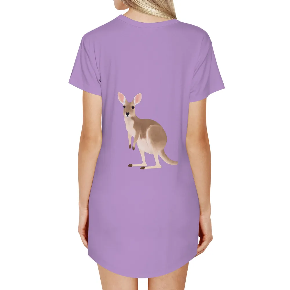 Graphic Tees: Minimalist Kangaroo - Strength and Resilience|wildlife t shirt online