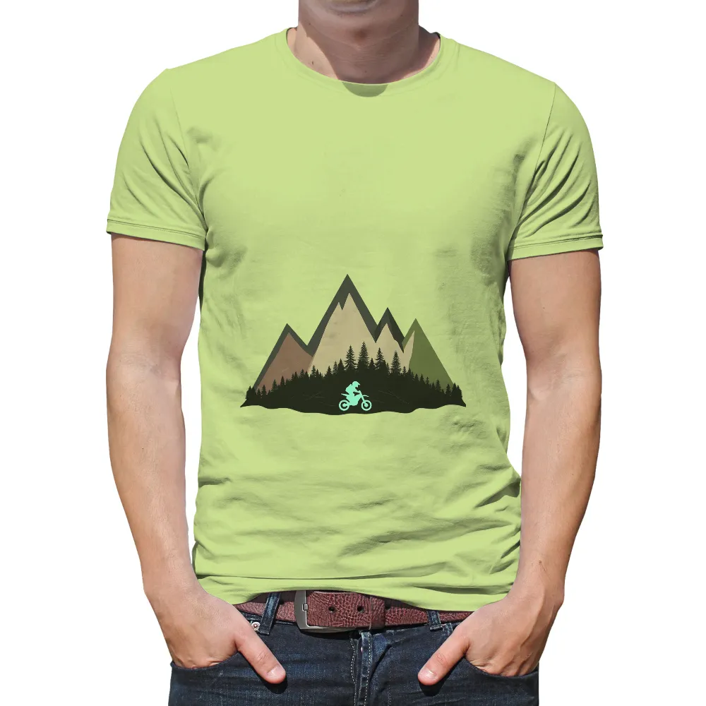 T-Shirts Pattern: Motocross Adventure in the Wilderness|pokemon forest shirt