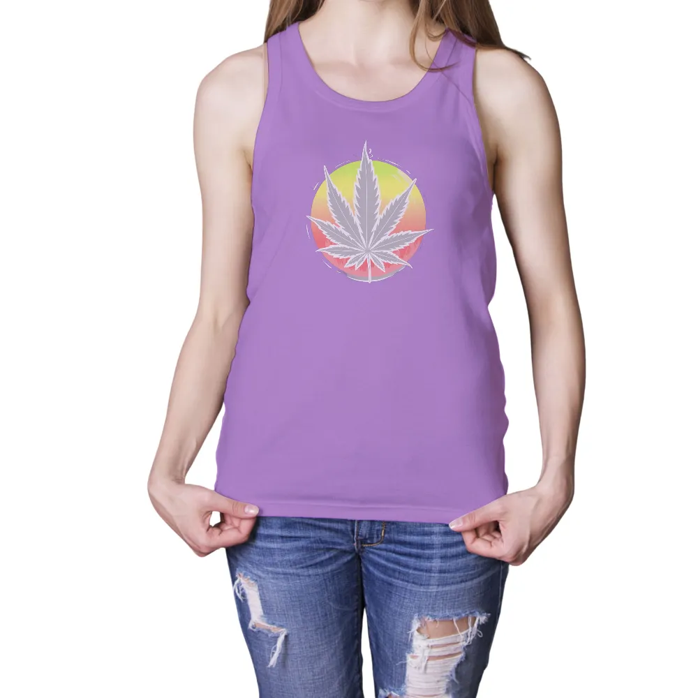 Tee Shirt Printing: Nature's Serenity - Cannabis Leaf Design|graffiti nature