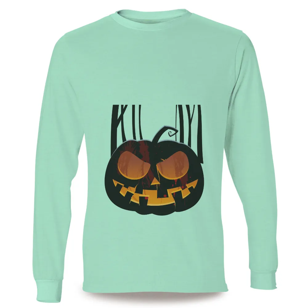 Tee Shirt Printing: Mischievous Halloween Pumpkin Design|halloween 2022 shirts