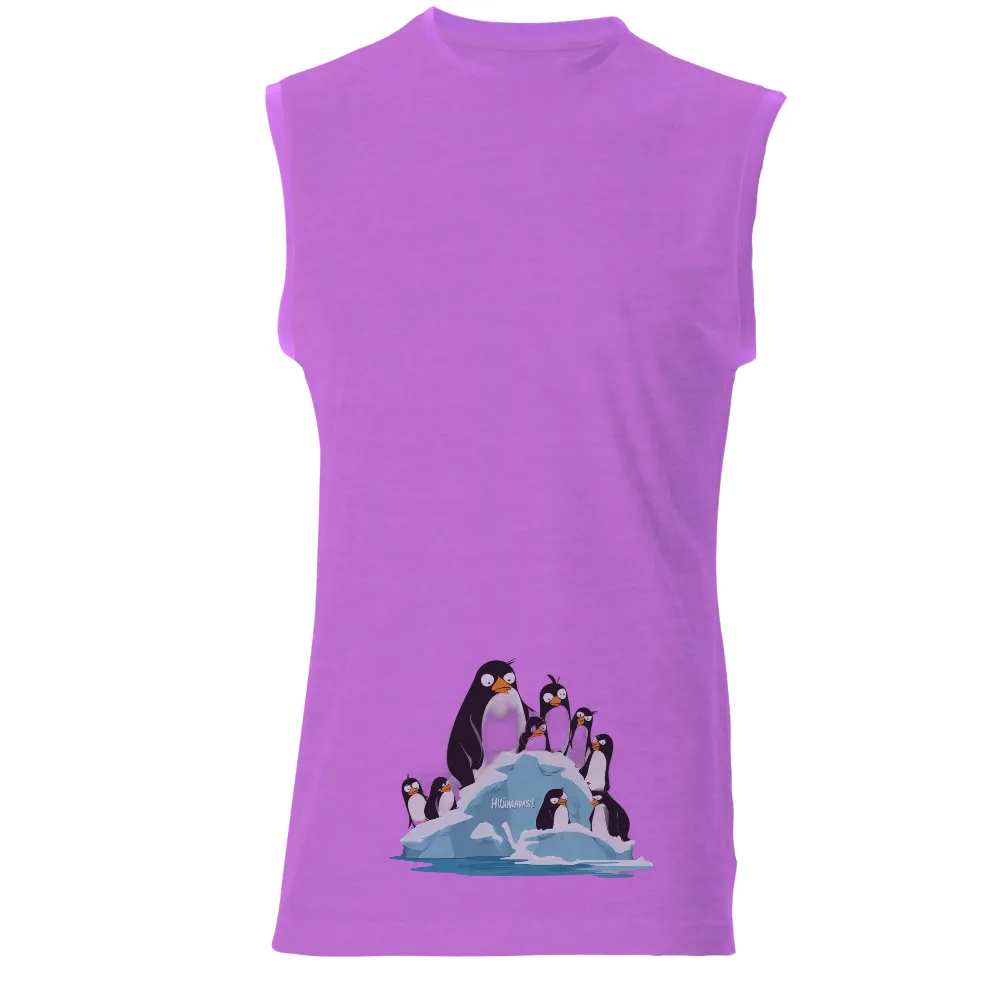 Graphic Tees: Hughaarms Penguins - Funny & Environmental Awareness|capfriendly penguins