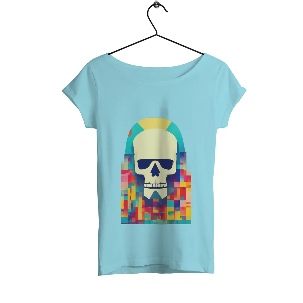 Tee Shirt Printing: Embrace Life's Duality with Vibrant Skull Design|roblox skull t shirt