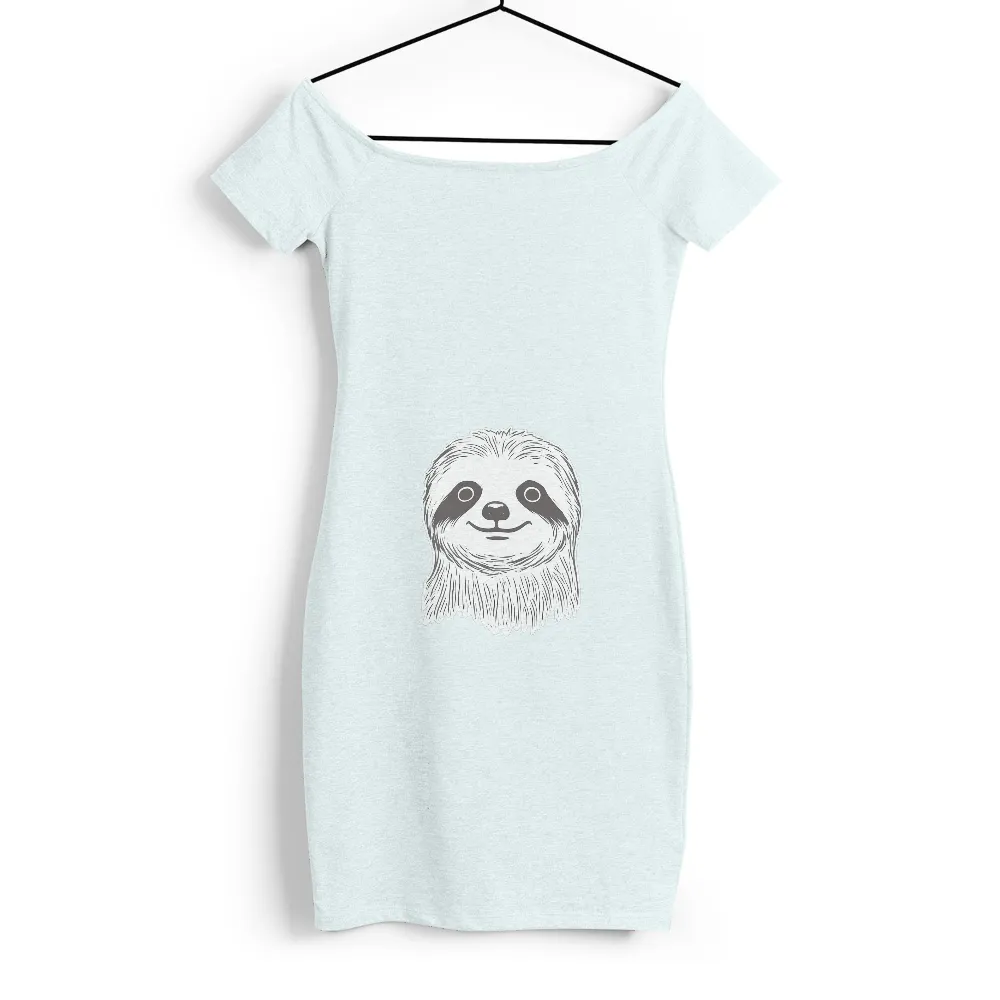 T-Shirts Design: Embrace Life's Simplicity with a Happy Sloth|happy holi family t shirt