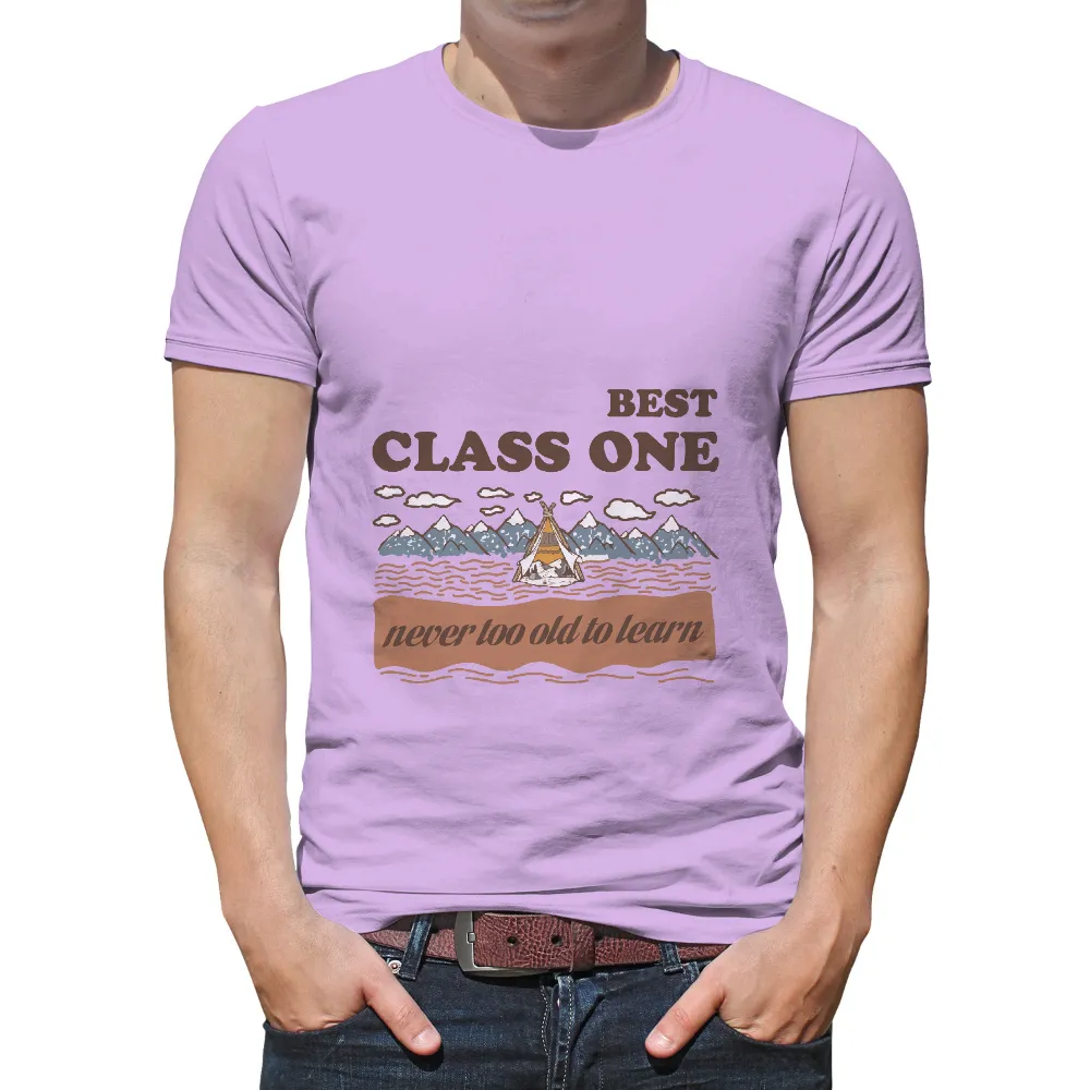 Customized Tee Shirts: Never Too Old to Learn - Wisdom of Nature|graffiti nature