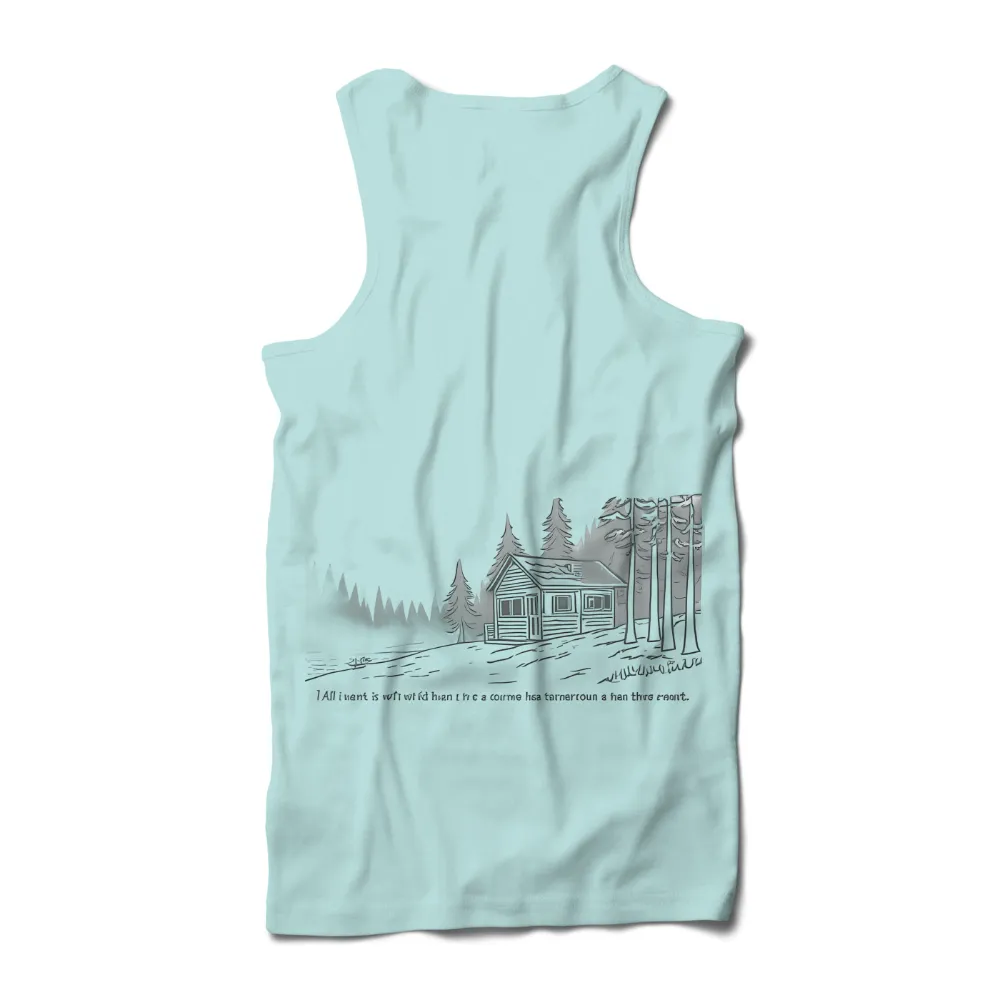 TShirt Design: Cabin in the Woods - Solitude and Connection|french graffiti artist