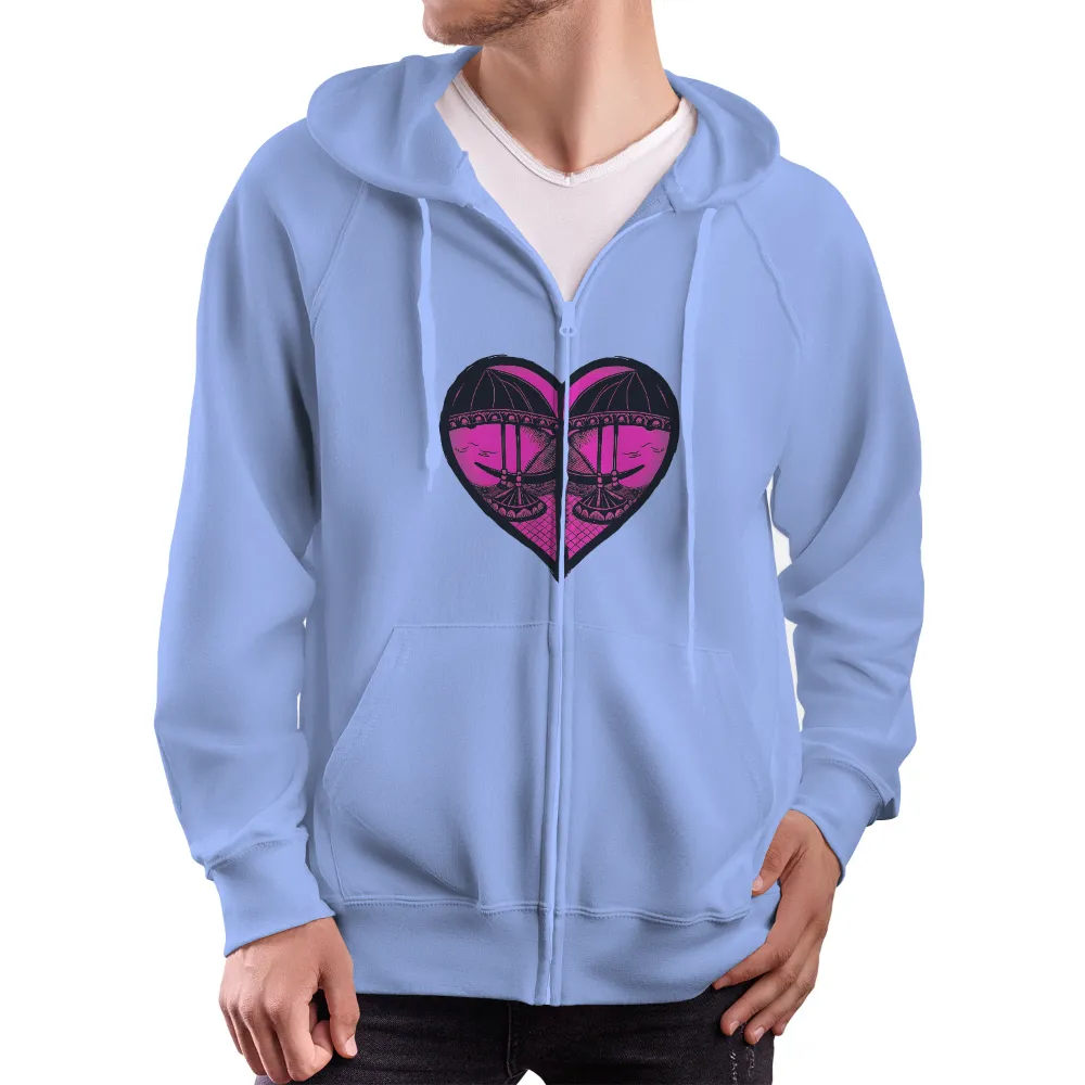 Customized Tee Shirts: Heart-Shaped Design of Sisters' Bond|men's long sleeve sun protection swim shirts