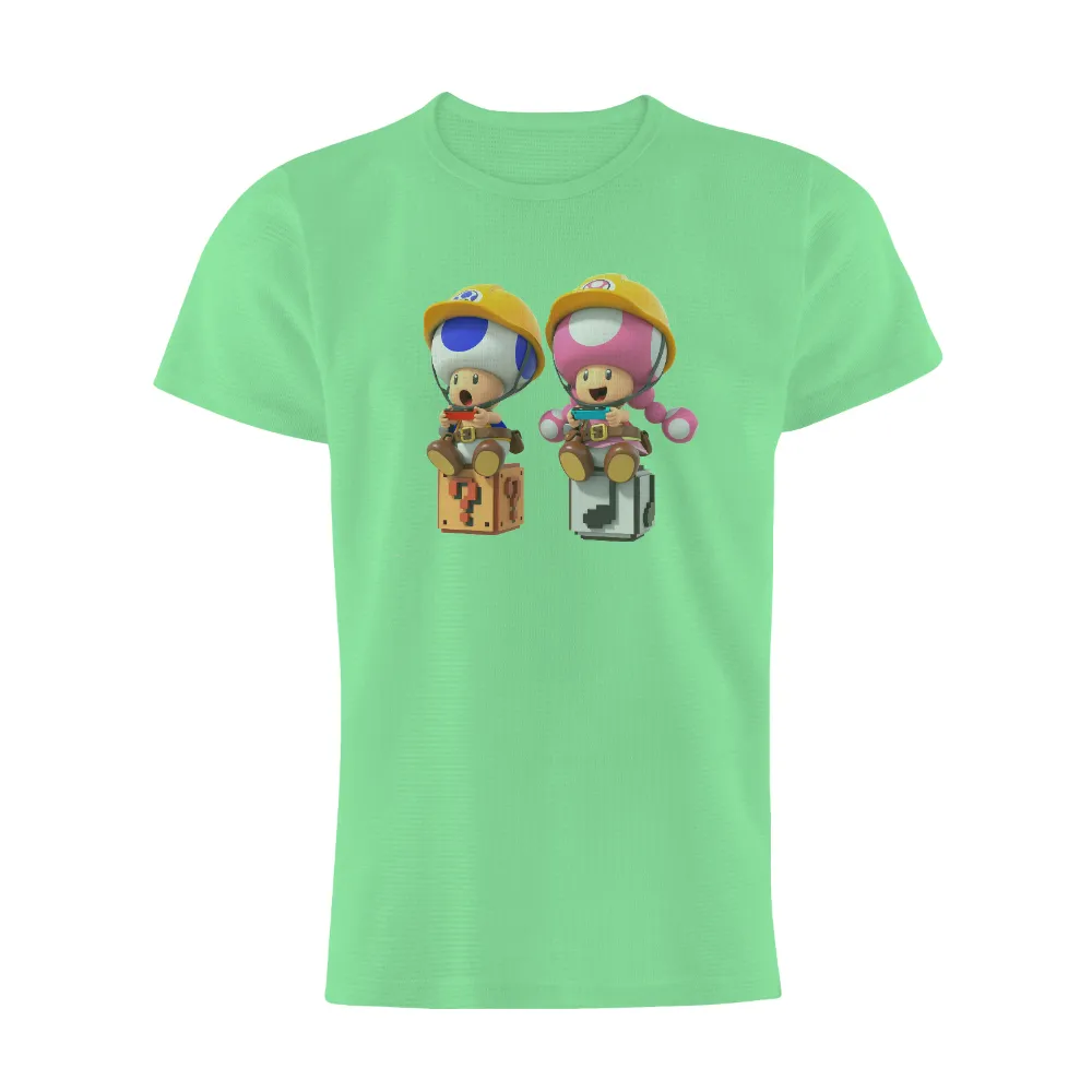 T-Shirts Pattern: Toad and Toadette Gaming Adventure|bleached country music shirts