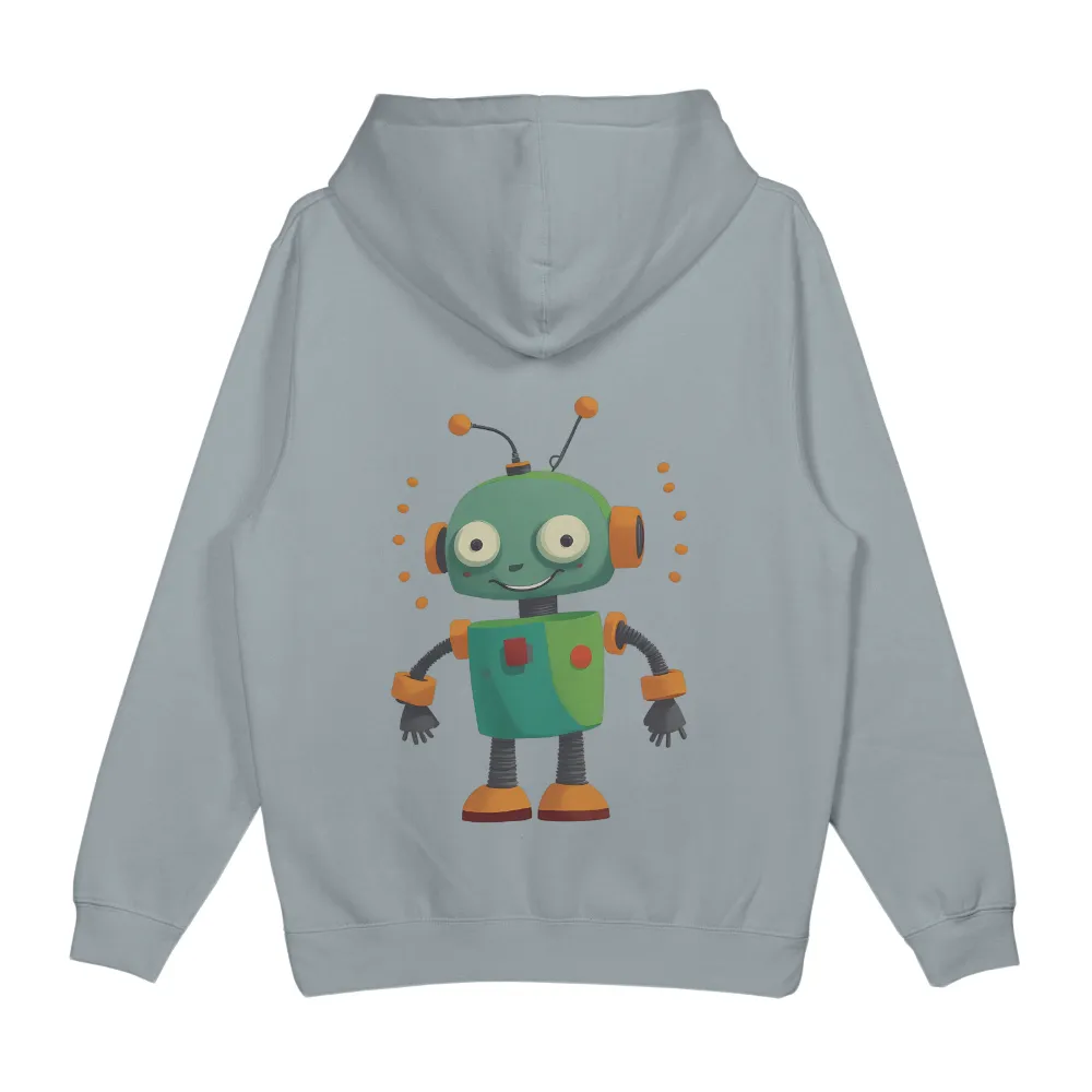 Graphic Tees: Zippy the Whimsical Robot - Retro Futuristic Art|stitch art t shirt printing & embroidery