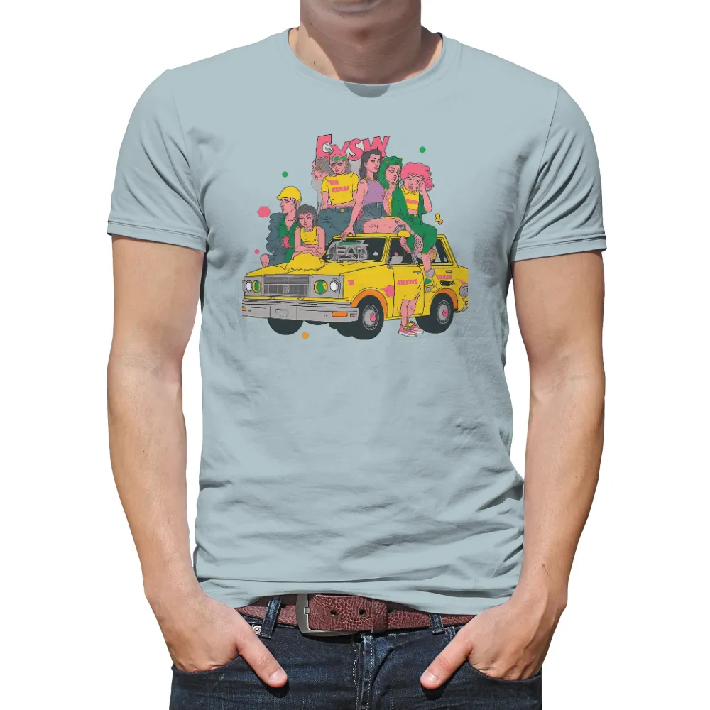 Custom Retro Cyberpunk Friends Taxi Adventure Design|r&b vintage t shirt