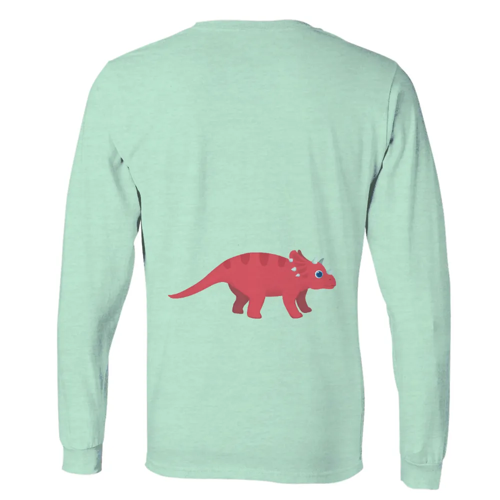 Customized Tee Shirts: Pixelated Triceratop - Artistic Fusion of Ancient and Futuristic|valentines day dinosaur shirt