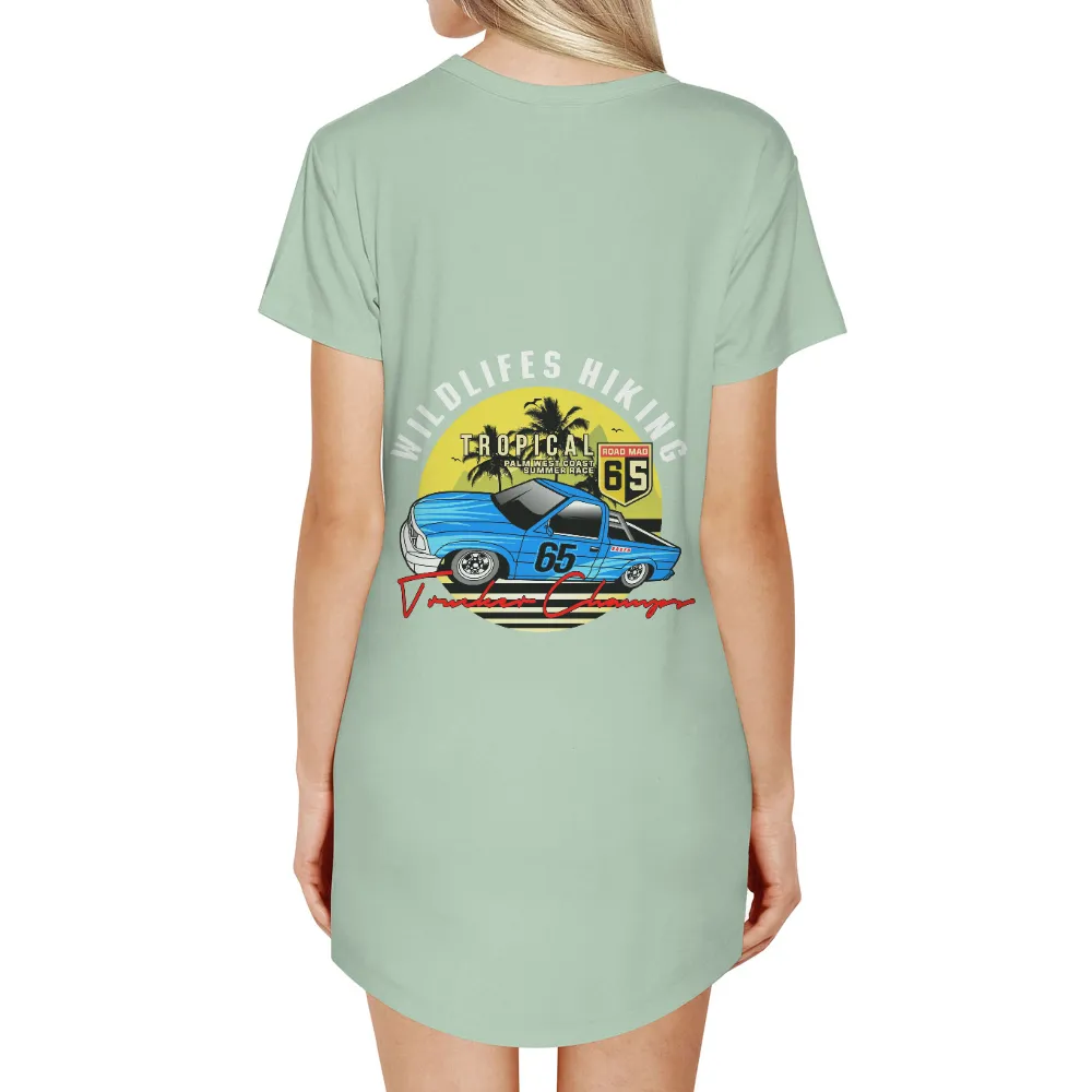 Graphic Tees: Tropical Racing Adventure - Trucker Champion|hot dad summer t shirt