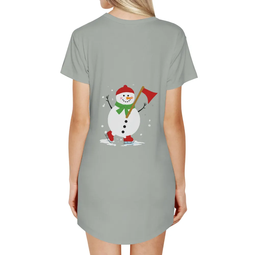 TShirt Design: Frosty's Winter Festival - Snowman Joy|winter sweatshirts for ladies online