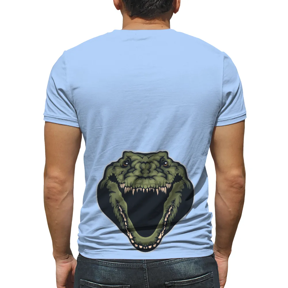 Tee Shirts Printed: Mighty Rex - Dinosaur Power|black shirt eren