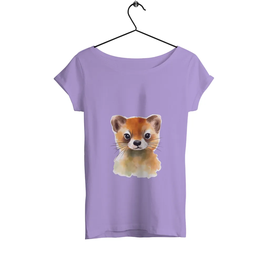 Custom T-Shirt Printing: Whimsical Fox Watercolor Design|samurai shirt animal crossing