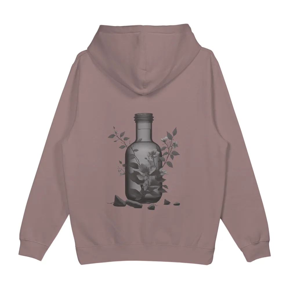 Customized Tee Shirts: Monochrome Bottle with Floral Elegance|buffalo bills beer bottle shirt