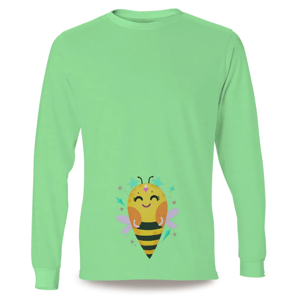 Graphic Tees: Whimsical Bee Spread Happiness and Positivity|bee maternity shirt