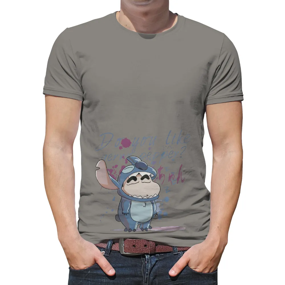 T-Shirt Printing: Do You Like Aerrr Pepper? - Funny & Quirky Stitch Design|cartoon tshirt for ladies