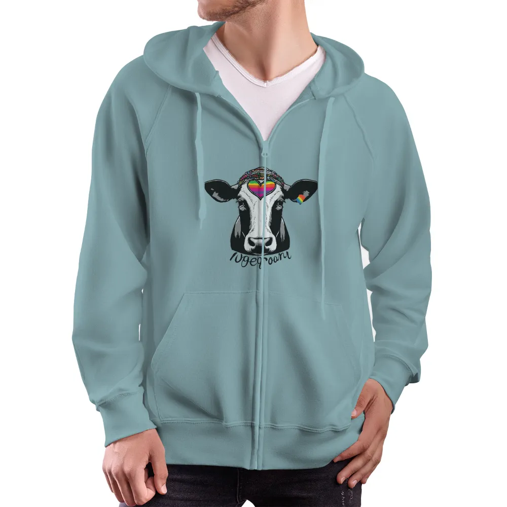 Custom T-Shirt Printing: Bessie the Cow - Love and Acceptance|way maker rainbow shirt