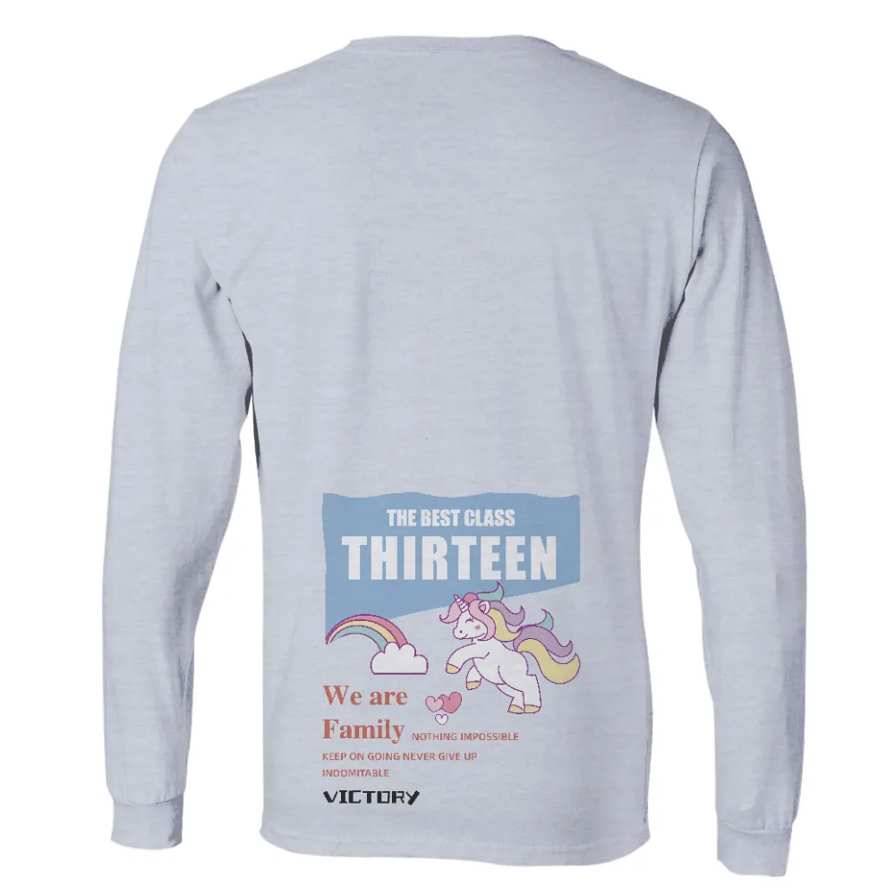 T-Shirts Pattern: The Best Class Thirteen - Unicorn Rainbow Friendship|family valentine shirts