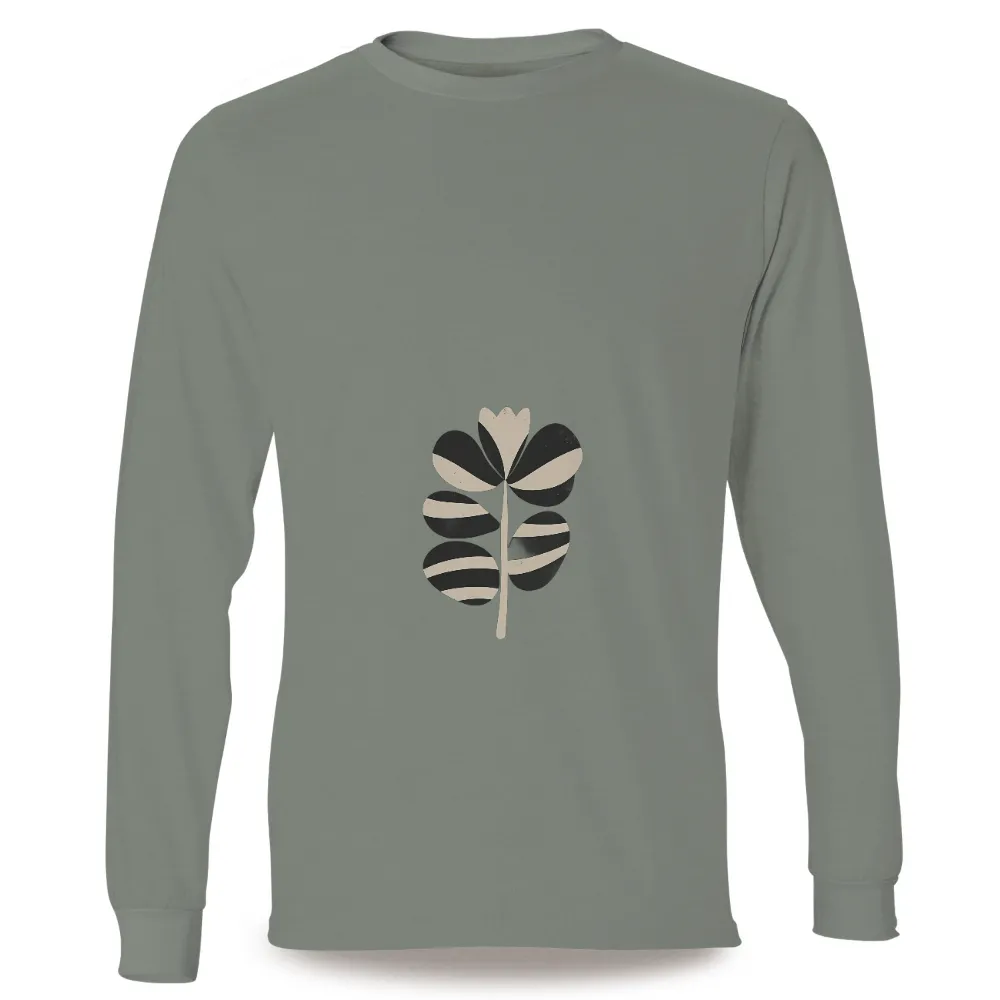 T-Shirts Custom: Bold Stripes Leaf Design|t shirt painting on nature