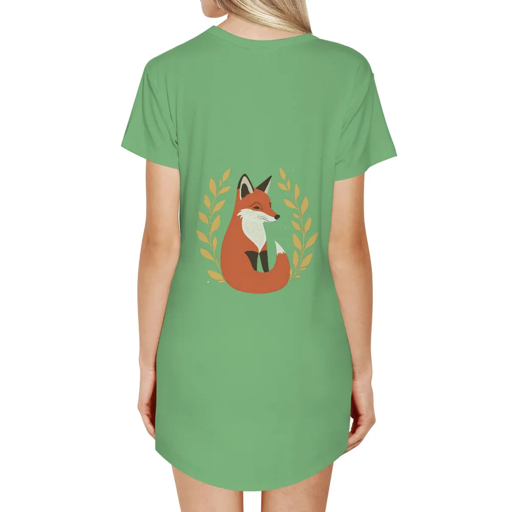 Custom Tee Shirts: Luna the Wise Fox in the Night|zayde wisdom