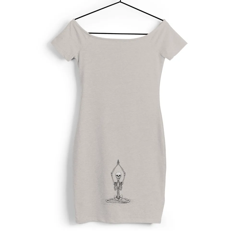 Skeleton Yoga: A Symbol of Inner Peace - Graphic Tees| prayer-like pose