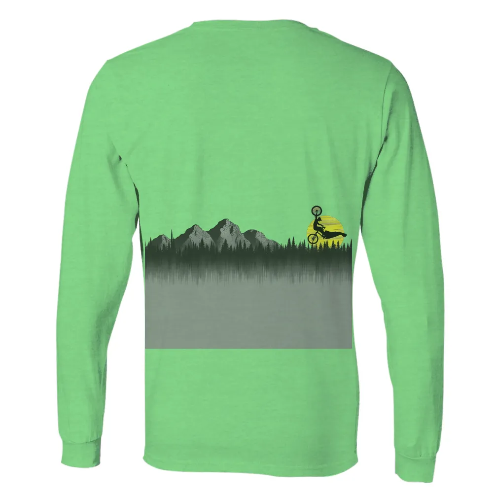 Custom T-Shirt Printing: Adventure Cyclist in a Fantasy Forest|adventure time star wars shirt