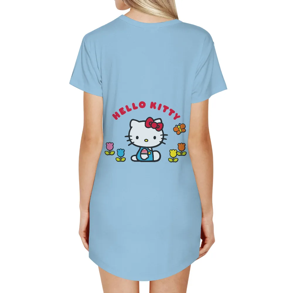 T-Shirts Custom: Spread Joy with Kitty's Whimsical Garden Design|cute women's 4th of july shirts