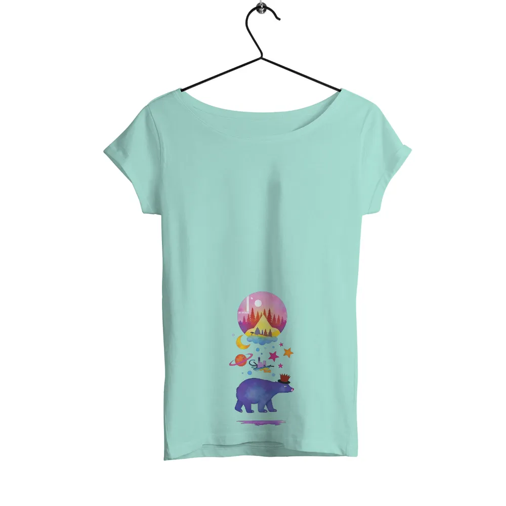 Graphic Tees: Whimsical Bear Dreaming Under the Stars|critically acclaimed mmorpg final fantasy xiv shirt