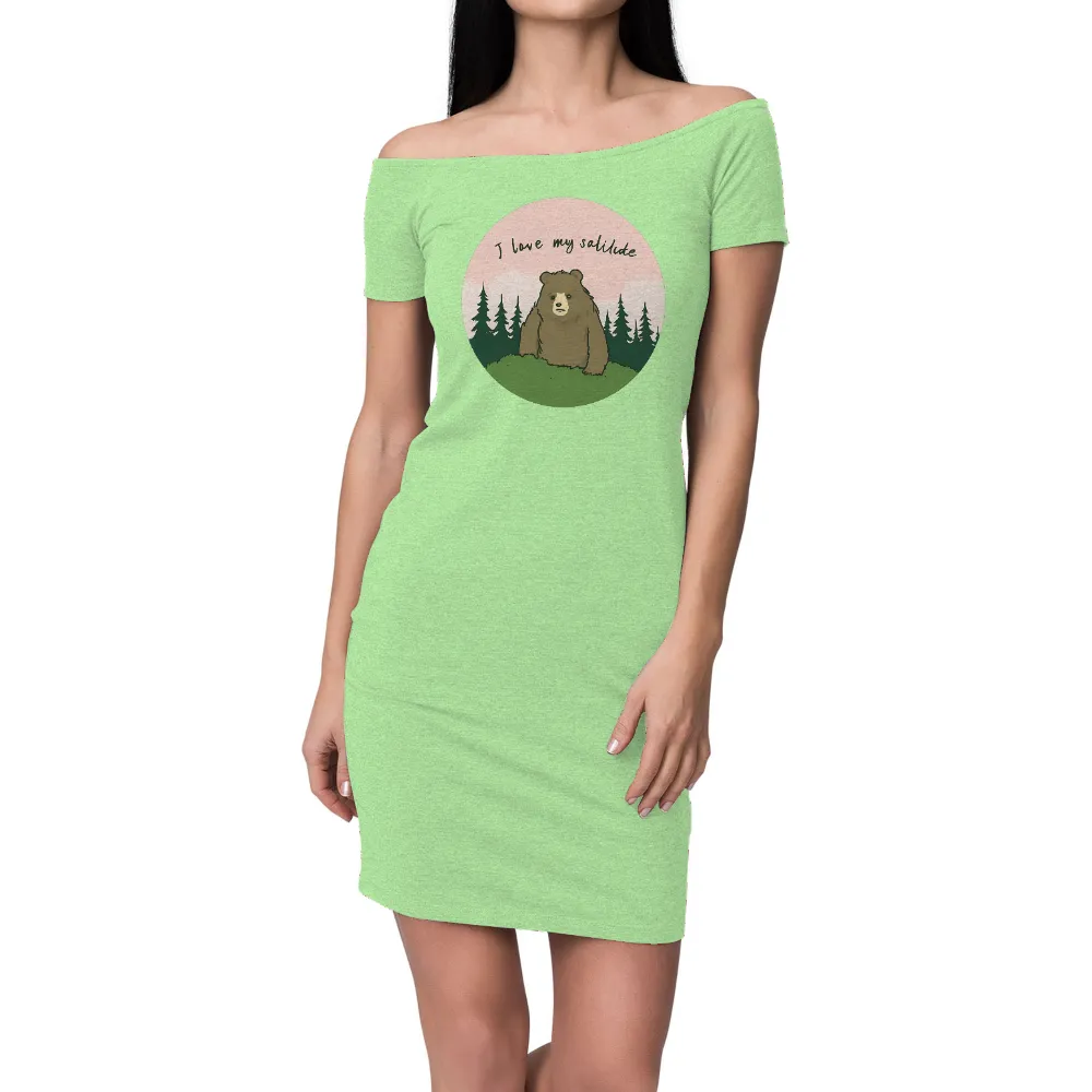 Tee Shirts Printed: I Love My Salilide - Bear in the Forest|reign forest fronds camp shirt