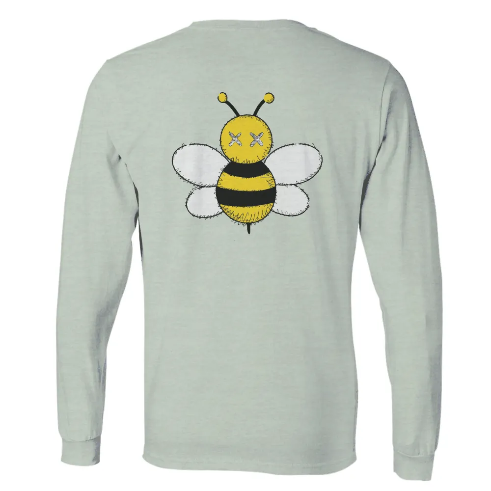 T-Shirts Custom: Whimsical Bee - Funny & Quirky Design|cartoon characters with black shirt