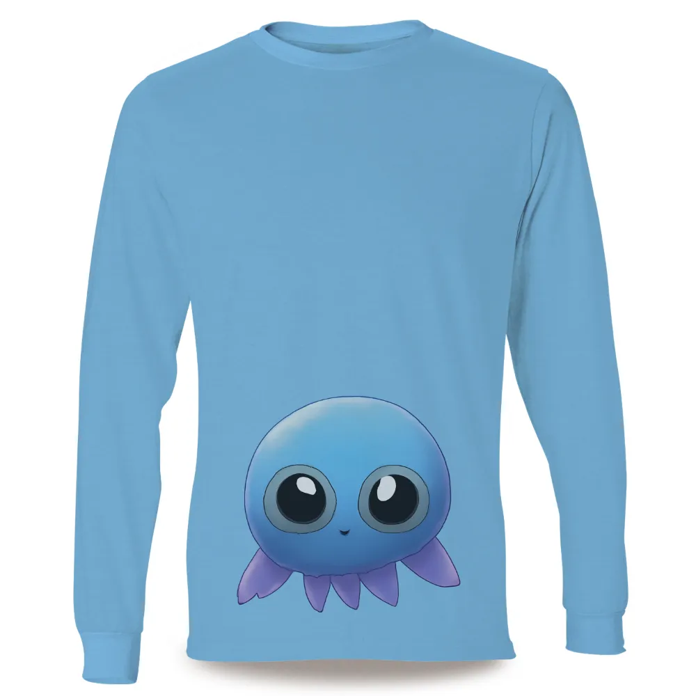 Shirts Graphic Tees: Bloop the Magical Blue Creature|simplicity tee shirt pattern