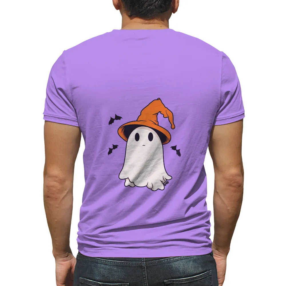 T-Shirts Custom: Friendly Ghost with Witch Hat - Halloween Fun|pokemon magic shirt