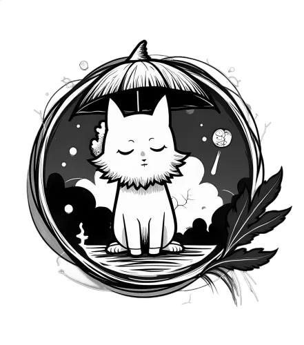 Custom Tee Shirts: Luna Under the Magical Pumpkin Umbrella