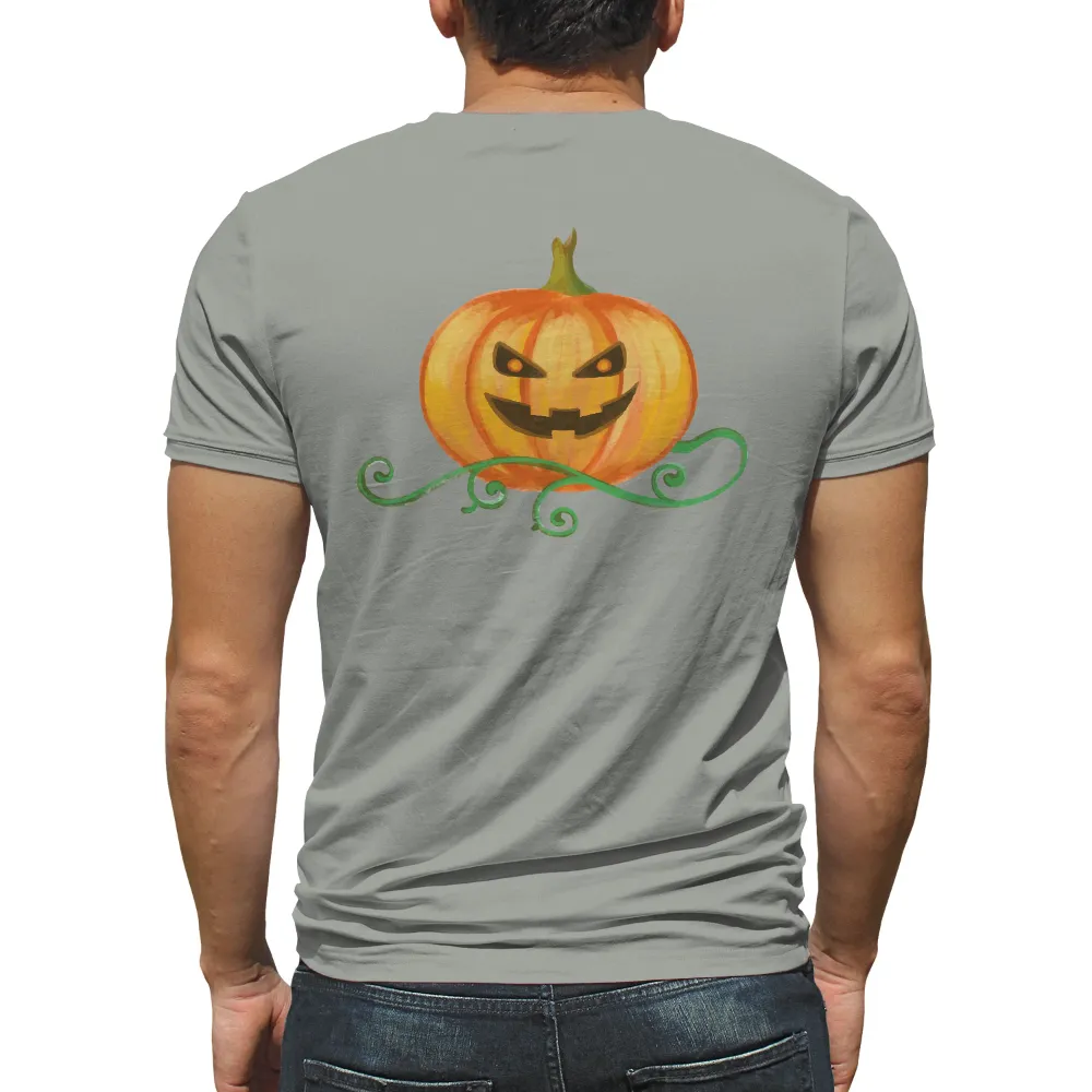 Tee Shirt Printing: Halloween Pumpkin with a Mischievous Grin|ghostface button up shirt spirit halloween