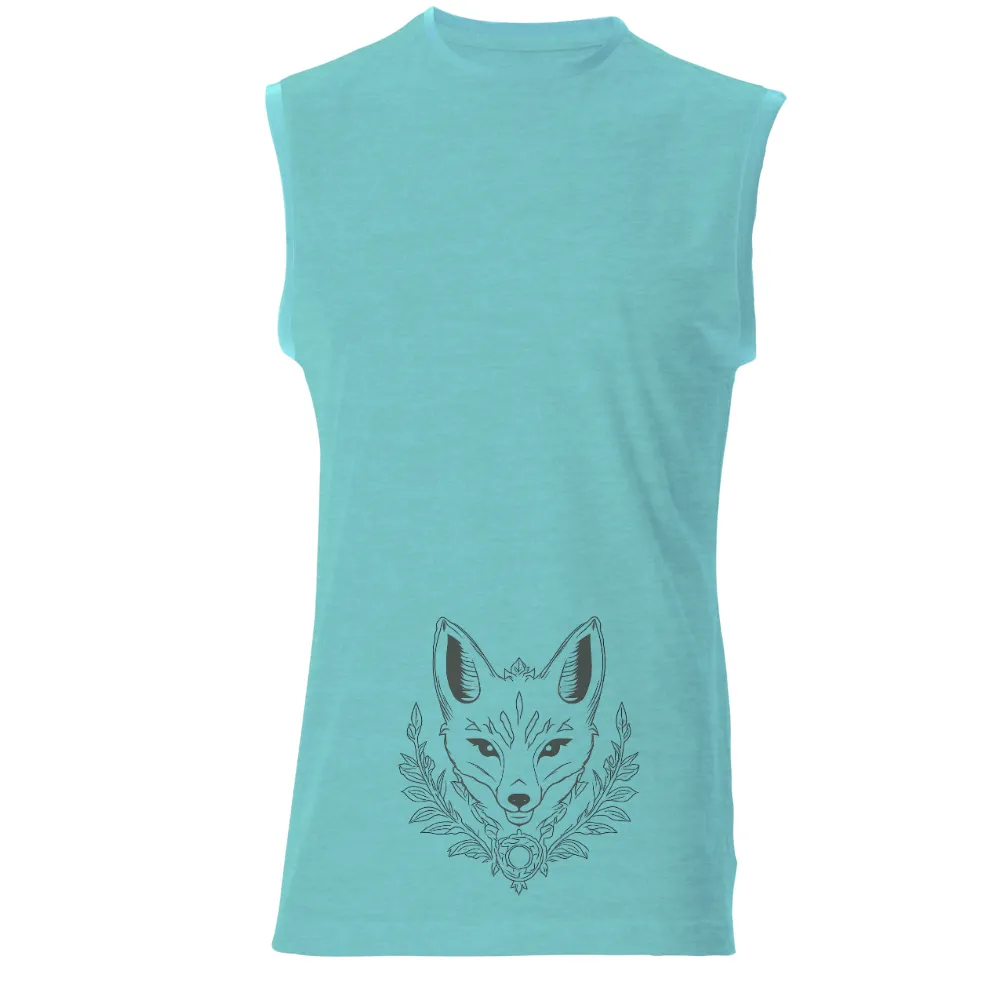 Graphic Tees: Luna the Guardian Fox - Artistic Nature Design|pokemon magic shirt