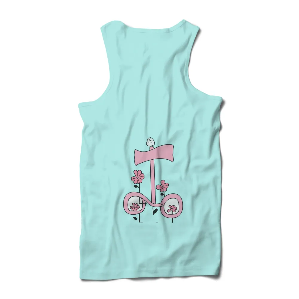 Custom Tee Shirts: Pink Scooter with Flowers - Joyful Ride|cute pink t shirt roblox