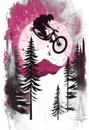 Customized Tee Shirts: Mountain Biking Adventure Under the Full Moon