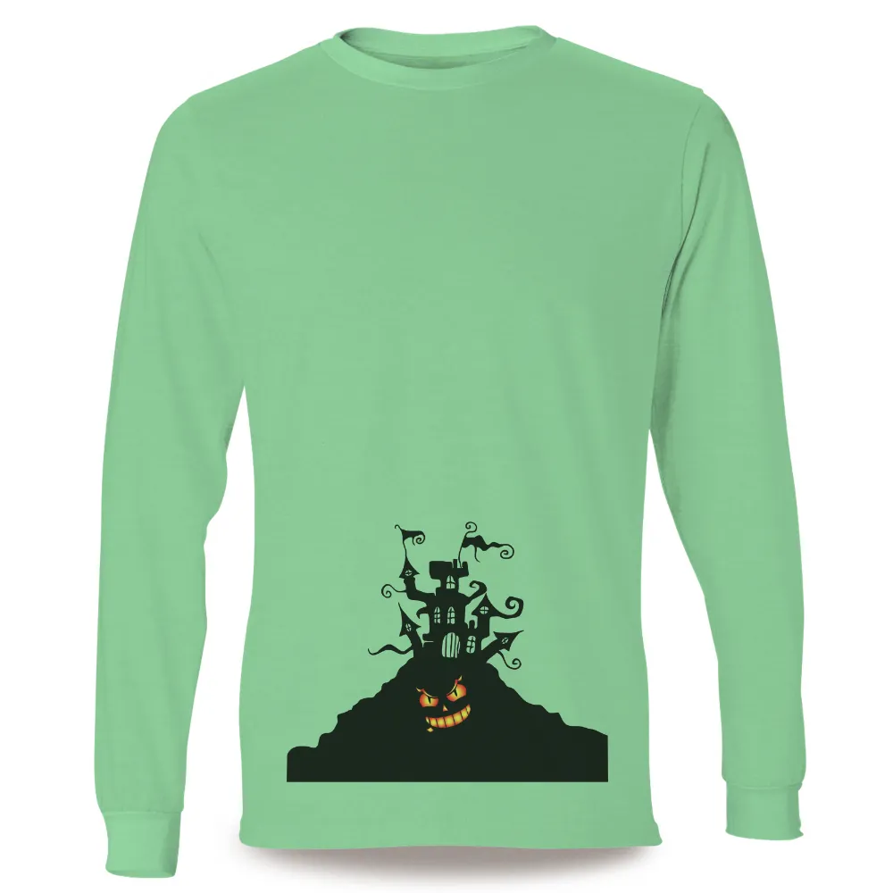 Graphic Tees: Dark Shadows - Glowing Face Design|dark blue shirt bleached