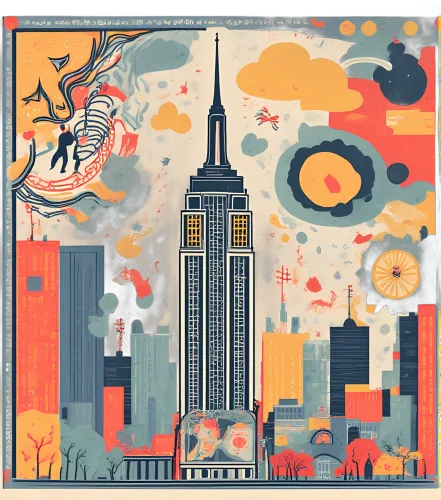 Empire State Building: Chaos and Order in T-Shirts Design