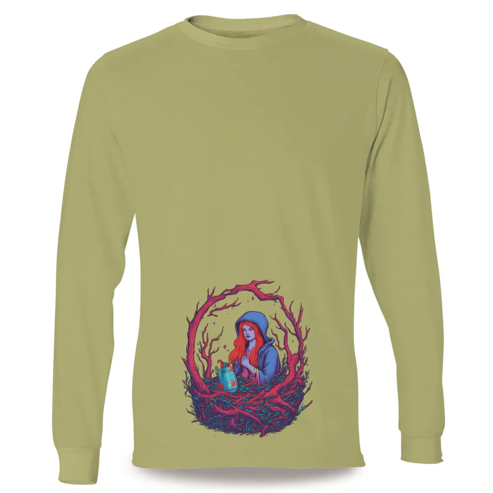 T-Shirts Custom: Enchanted Forest Guardian with Glowing Lantern|pokemon mystery dungeon shirt