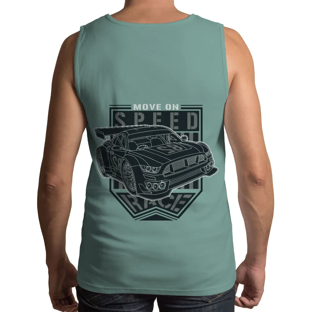 Shirts Graphic Tees: Race Car Spirit - Move On Speed Race|adventure time dancing with monsters shirt