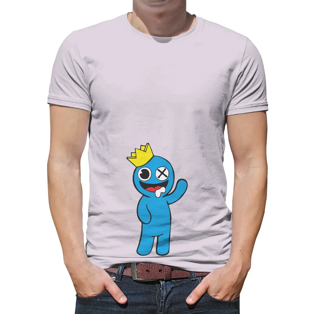 T-Shirts Pattern: Bloop - The Quirky Blue Character with a Golden Crown|red and black motorcycle shirt roblox