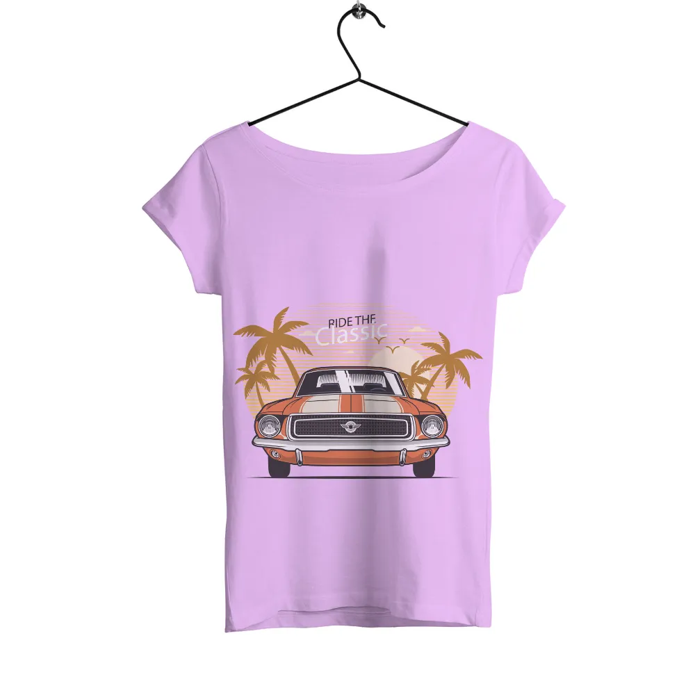 Custom Tee Shirts: Ride Solo Classic - Vintage Car Adventure|vintage claude monet shirt